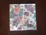 Serviette Purple Flower