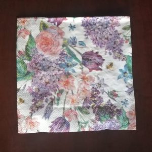 Serviette Purple Flower