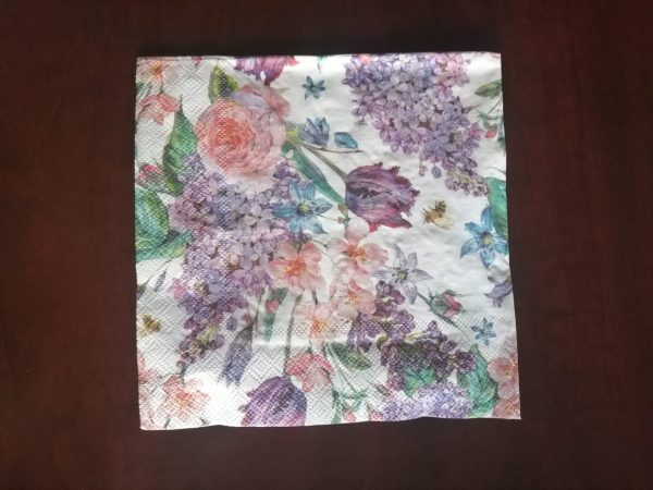 Serviette Purple Flower