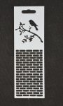 Stencil Birdie Brick