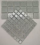 Mosaic Tiles - Silver Glitter