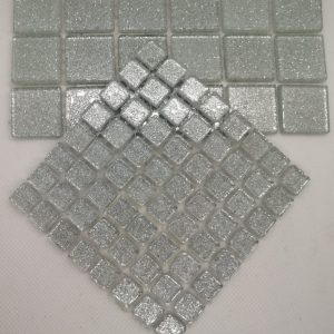 Mosaic Tiles - Silver Glitter