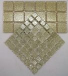 Mosaic Tiles - Ivory Glitter