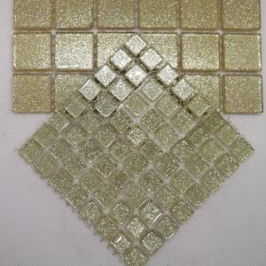 Mosaic Tiles - Ivory Glitter
