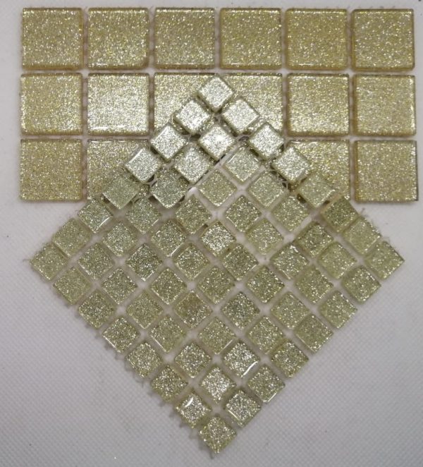 Mosaic Tiles - Ivory Glitter