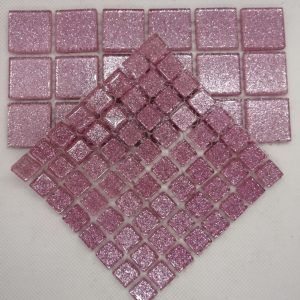 Mosaic Tiles - Soft Pink Glitter