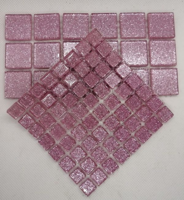 Mosaic Tiles - Soft Pink Glitter