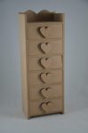 6 Drawer Heart Box