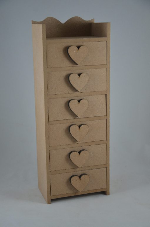 6 Drawer Heart Box