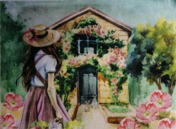 Girl Flower House