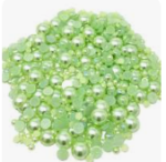 light green half pearls