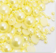 light yellow half pearls