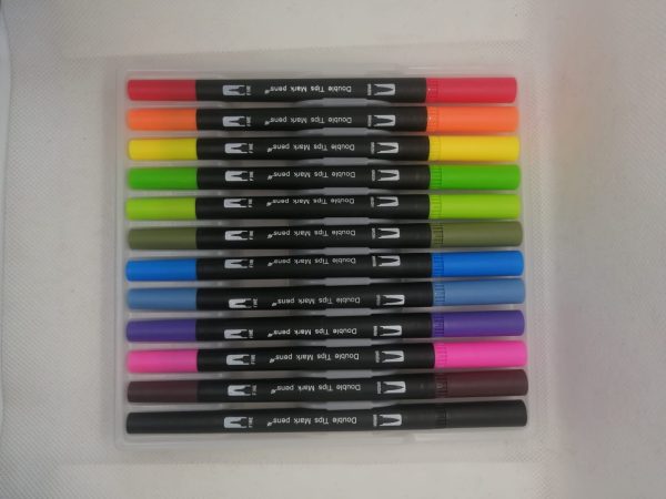 12 Dual tip Bruch pens
