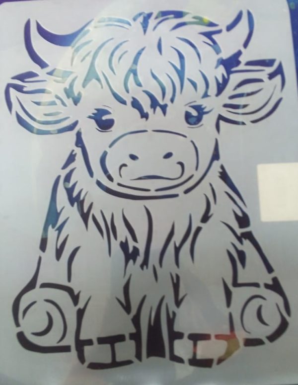 Baby cow stencil