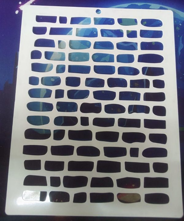Brick wall stencil